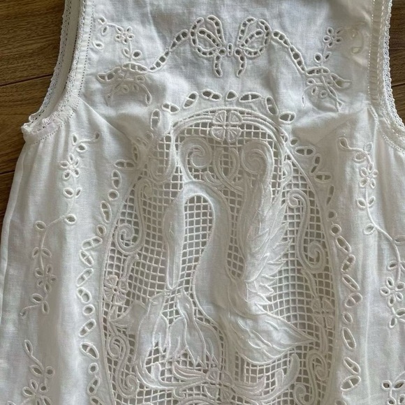 DÔEN  Lucina Embroidered Linen Mini Dress XS - Picture 7 of 10